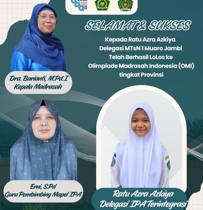 Ratu Azra Azkiya Wakili MTsN 1 Muaro Jambi di OMI Provinsi